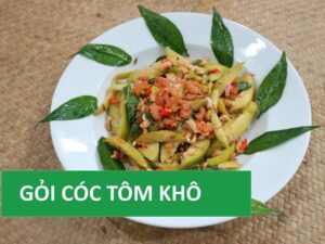 gỏi lá cóc tôm khô