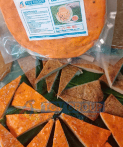 Bao bì sản phẩm chả cá chiên TCV Group hút chân không và các miếng chả đã chiên