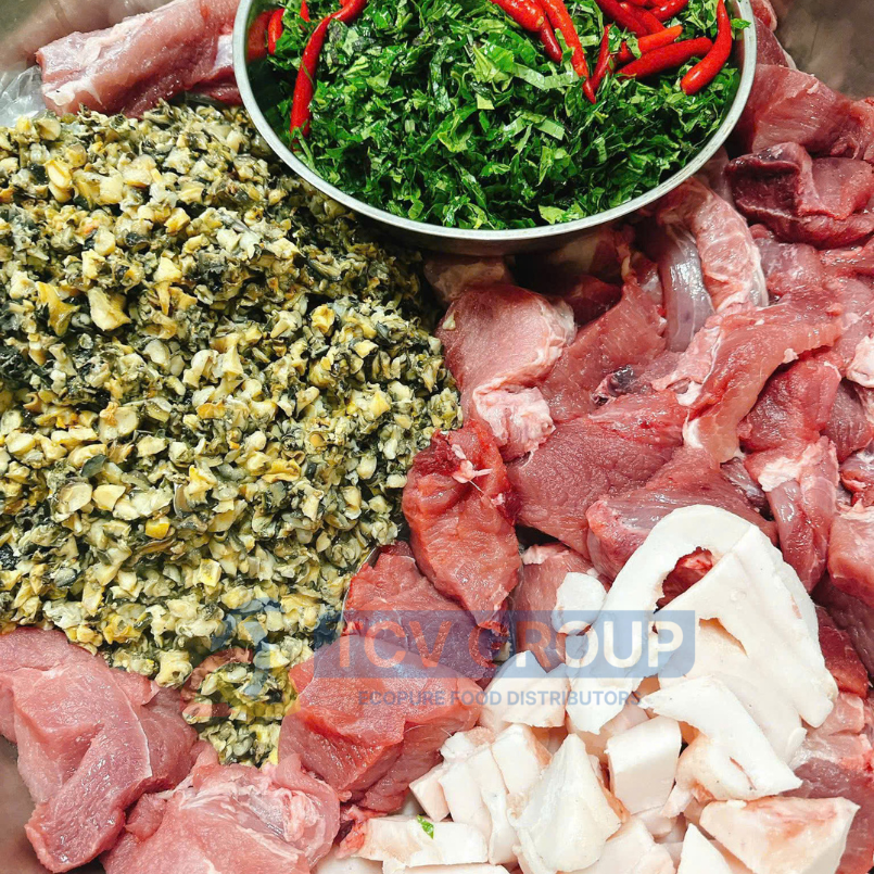 Nguyên liệu thịt ốc làm chả ốc miếng TCV Group