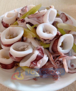 Mực ống câu cắt khoanh hấp