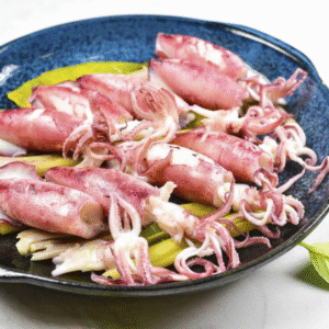 xếp mực trứng trên xả để hấp