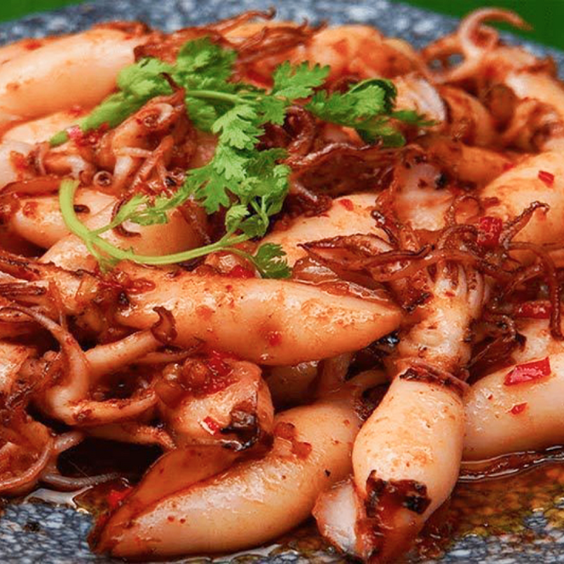 mực trứng rim me